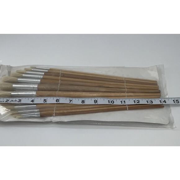 12pc Round Tip 13" Long Artist Paint Brush Set Oil/water Base PTC-582 - Picture 5 of 6